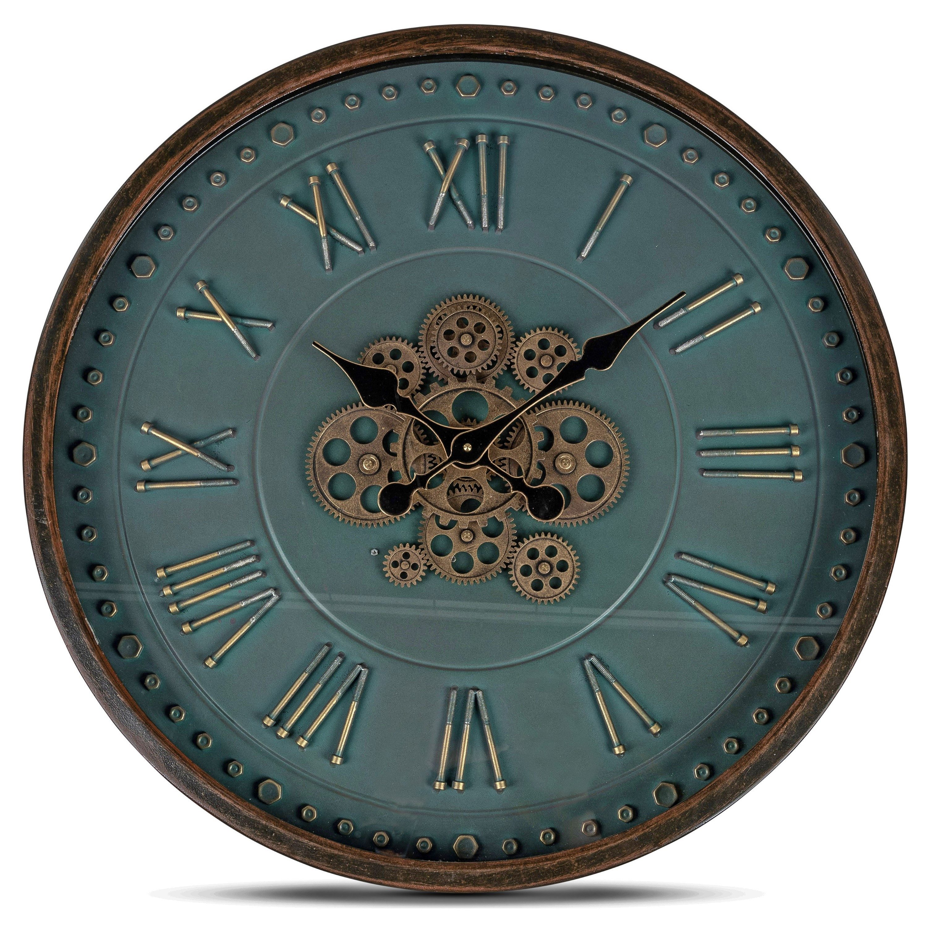formano Wanduhr Antik (Höhe: cm, Farbe: Mehrfarbig, Motiv: Zahnrad)