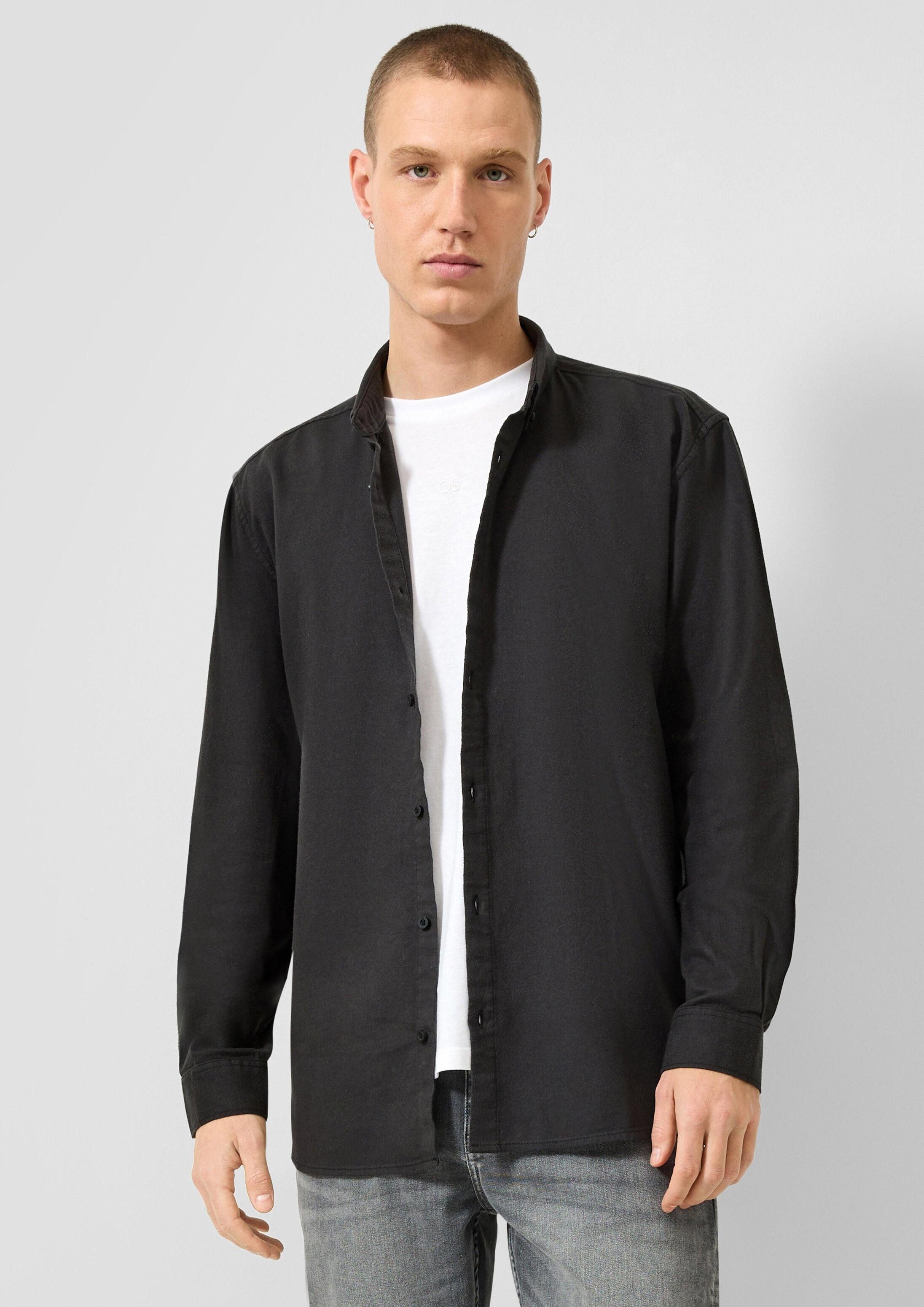 QS Hemdjacke Hemd Regular Fit: Flanellhemd
