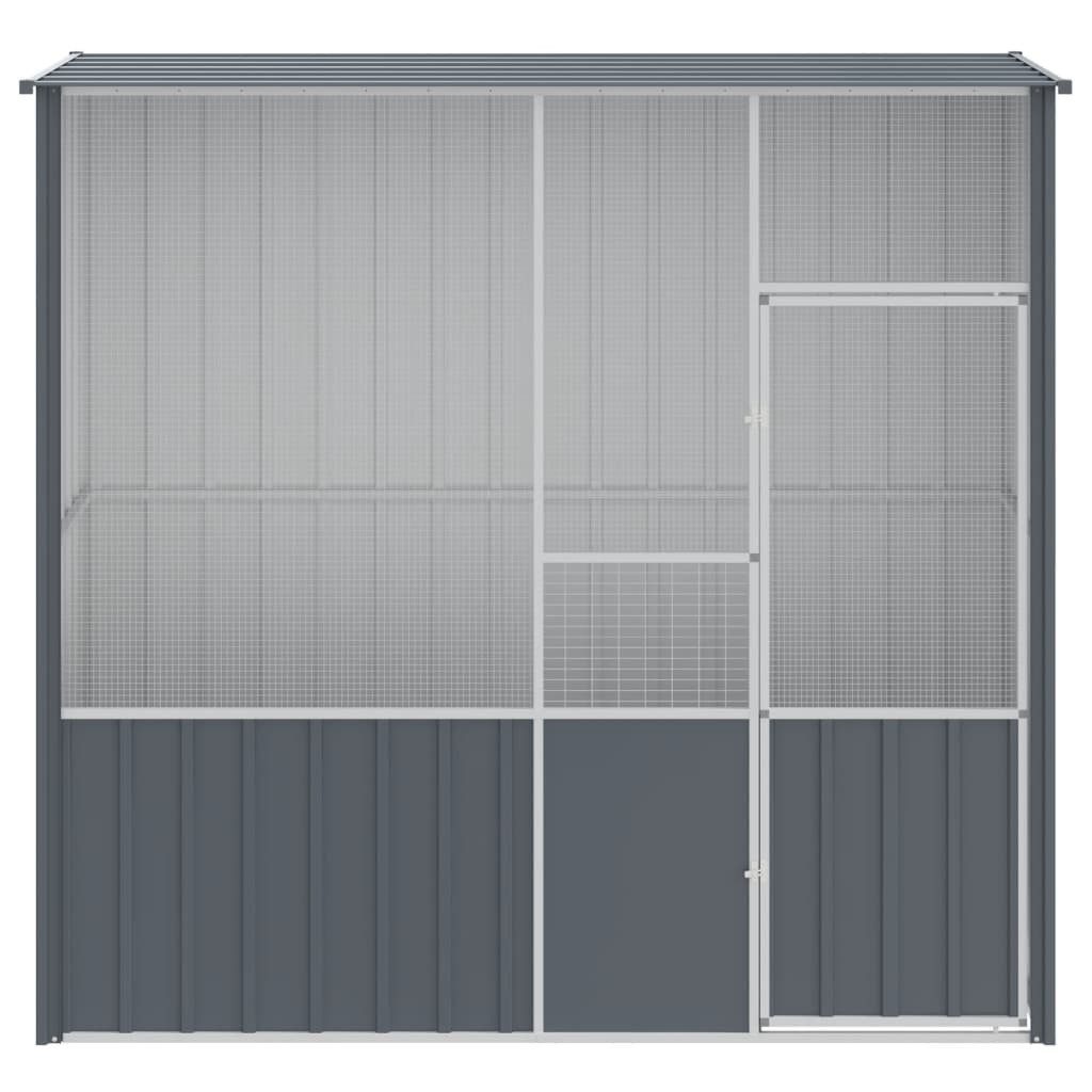 vidaXL Voliere, Anthrazit 215x78x200 cm Verzinkter Stahl