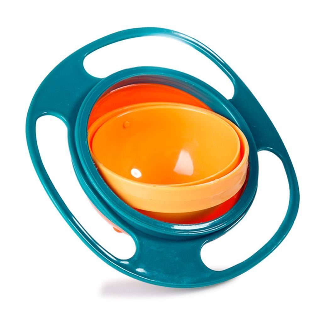 MAVURA Kinderschüssel MKIDS GyroBowl Kinder Schale 360° rotierende Baby Gyro, Schüssel Teller Babyschüssel Snackschüssel Kinderschale auslaufsicher