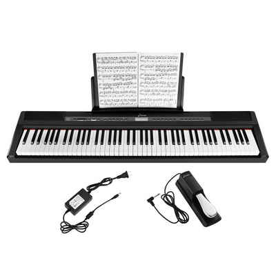 Donner Home-Keyboard Digitalpiano E-Piano 88 Tasten Gewichteten Klavier Tastatur DEP-20 (set, 1x Netzteil, 1x Sustain-Pedal, 1x Bedienungsanleitung), mit Pedal,ideal fur Piano-Einsteiger,mit Sustain-Pedal