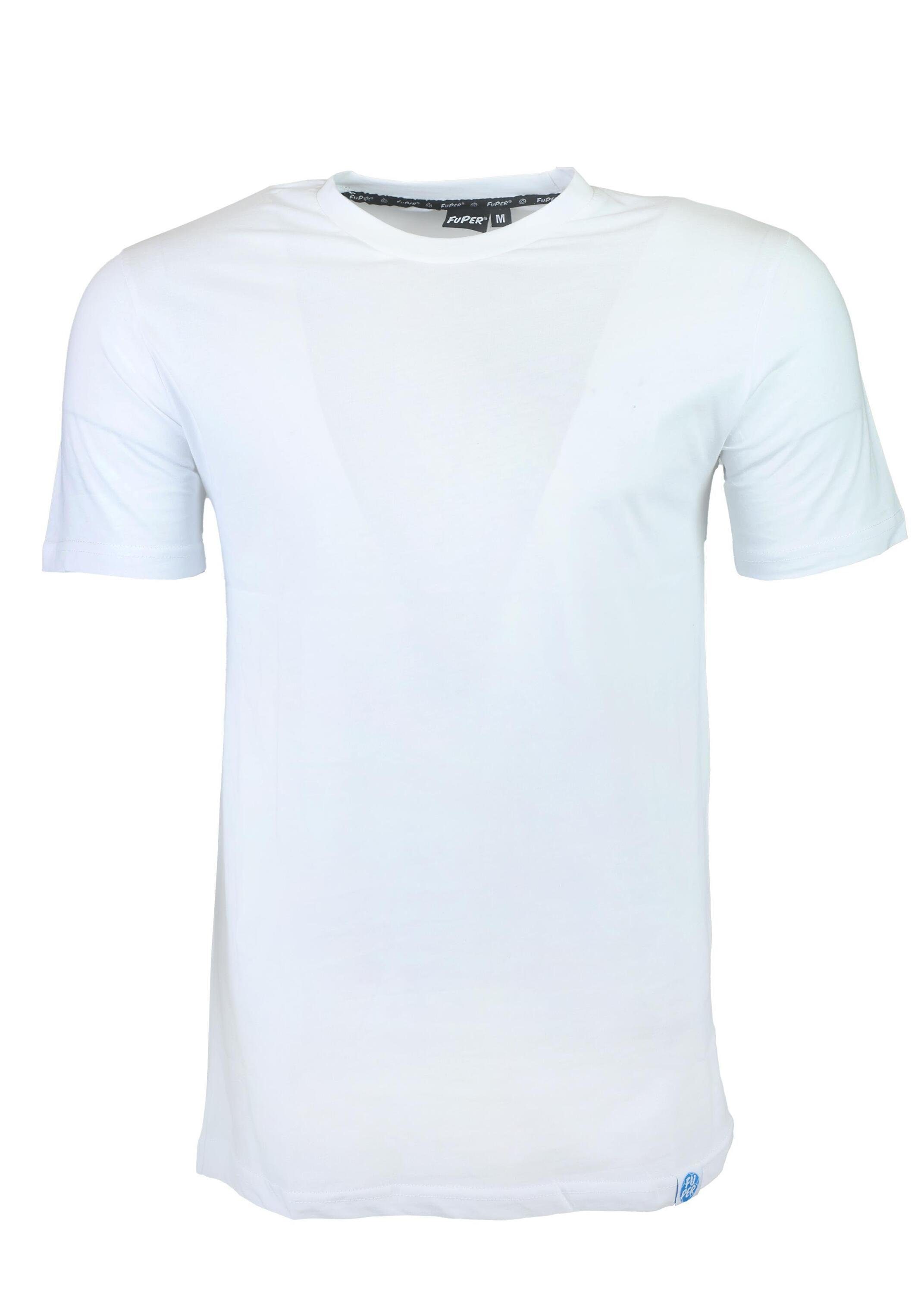 FuPer Herren, für T-Shirt aus Baumwolle für Sport White Lifestyle und Karl