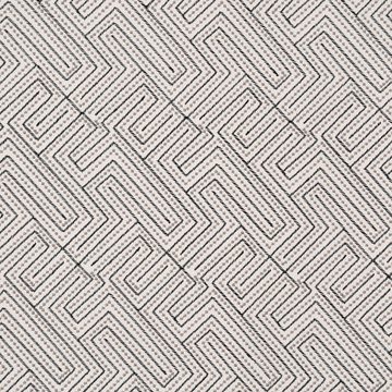 Rasch TEXTIL Stoff Rasch Textil Dekostoff Stickerei Grafik Arusha weiß schwarz grau 1,4m, bestickt