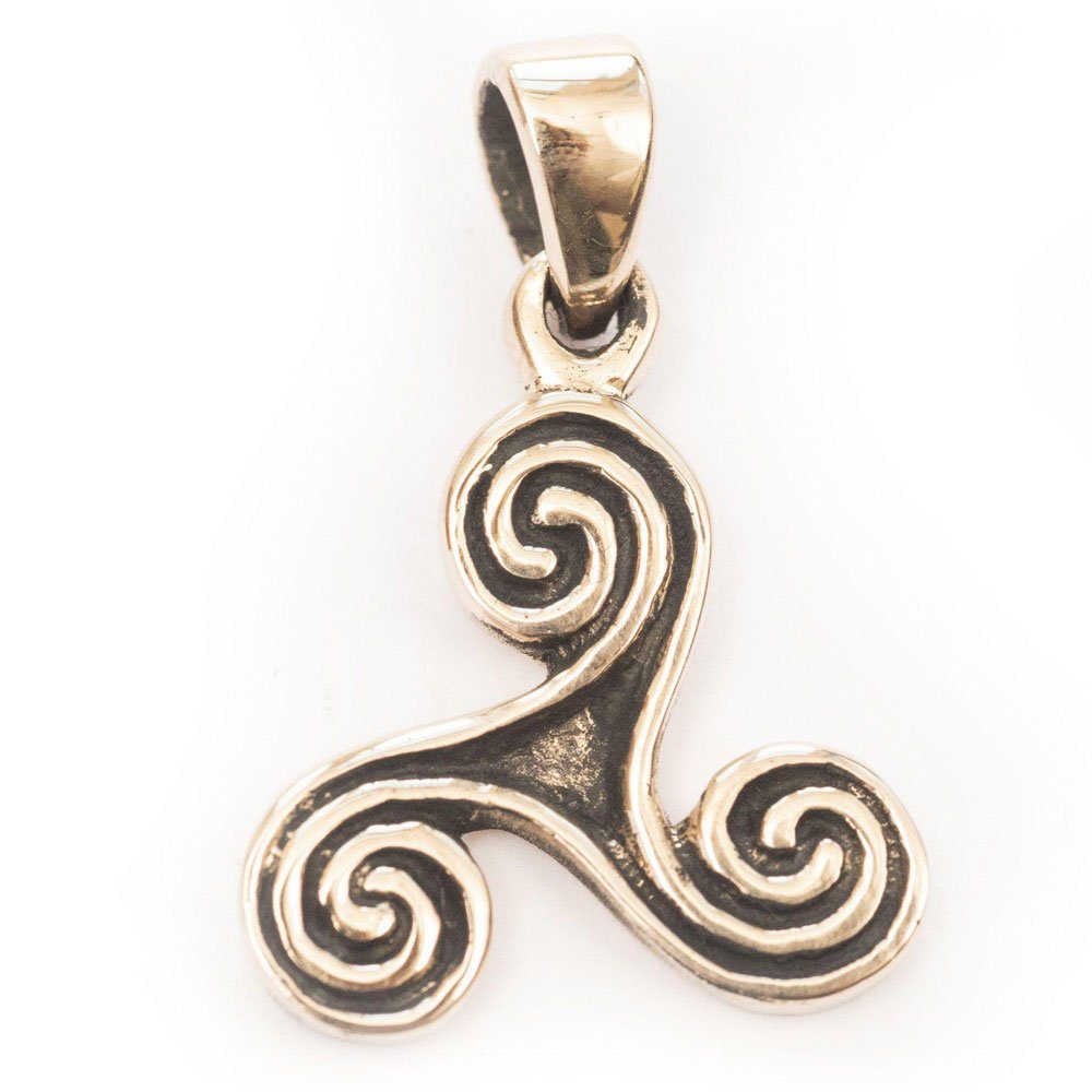 HOPLO Kettenanhänger Keltischer Schmuck Anhänger Celtic Triskele Bronze 2,4  cm