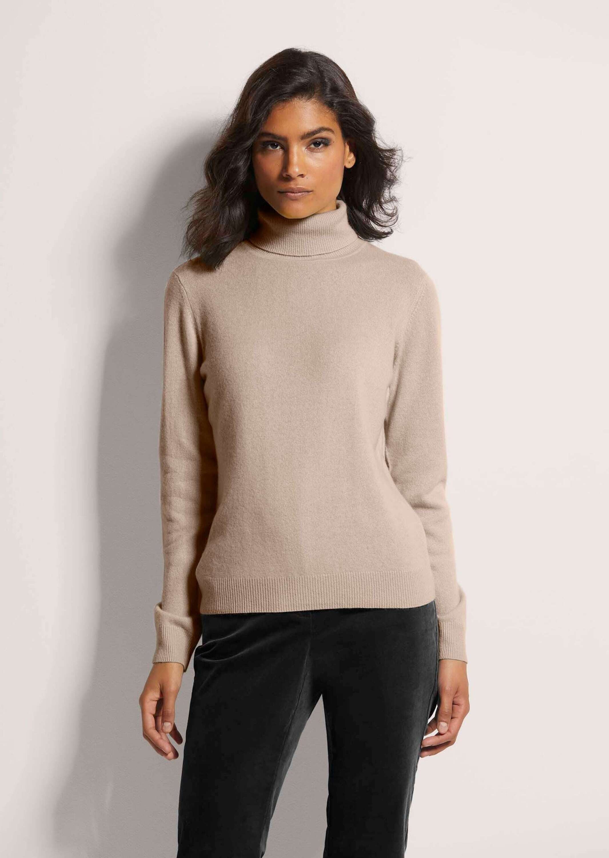 MADELEINE Strickpullover Zeitloser Strickpullover mit geripptem Rollkragen günstig online kaufen