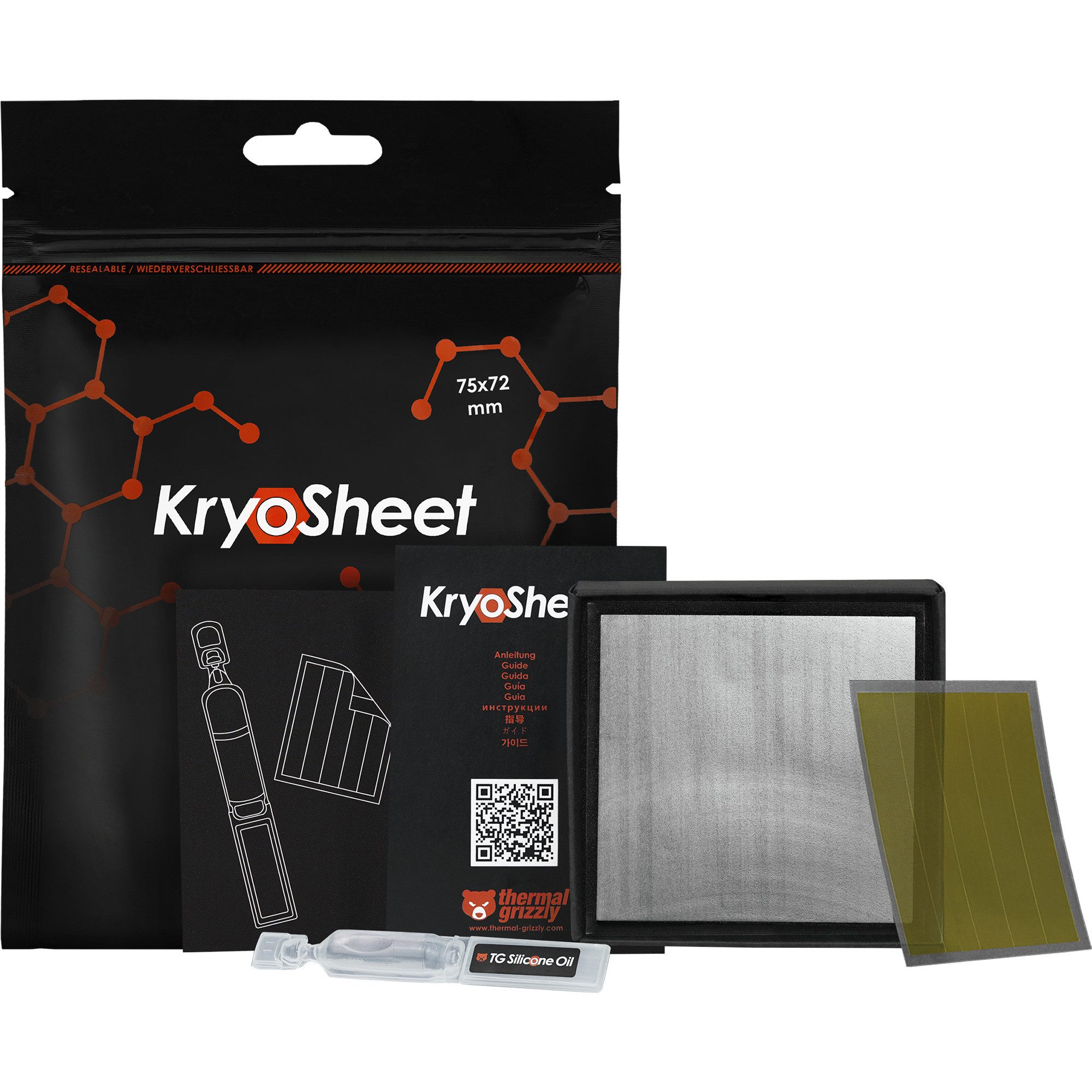 Thermal Grizzly Wärmeleitpaste Thermal Grizzly KryoSheet 75x72 mm, Wärmeleitpads