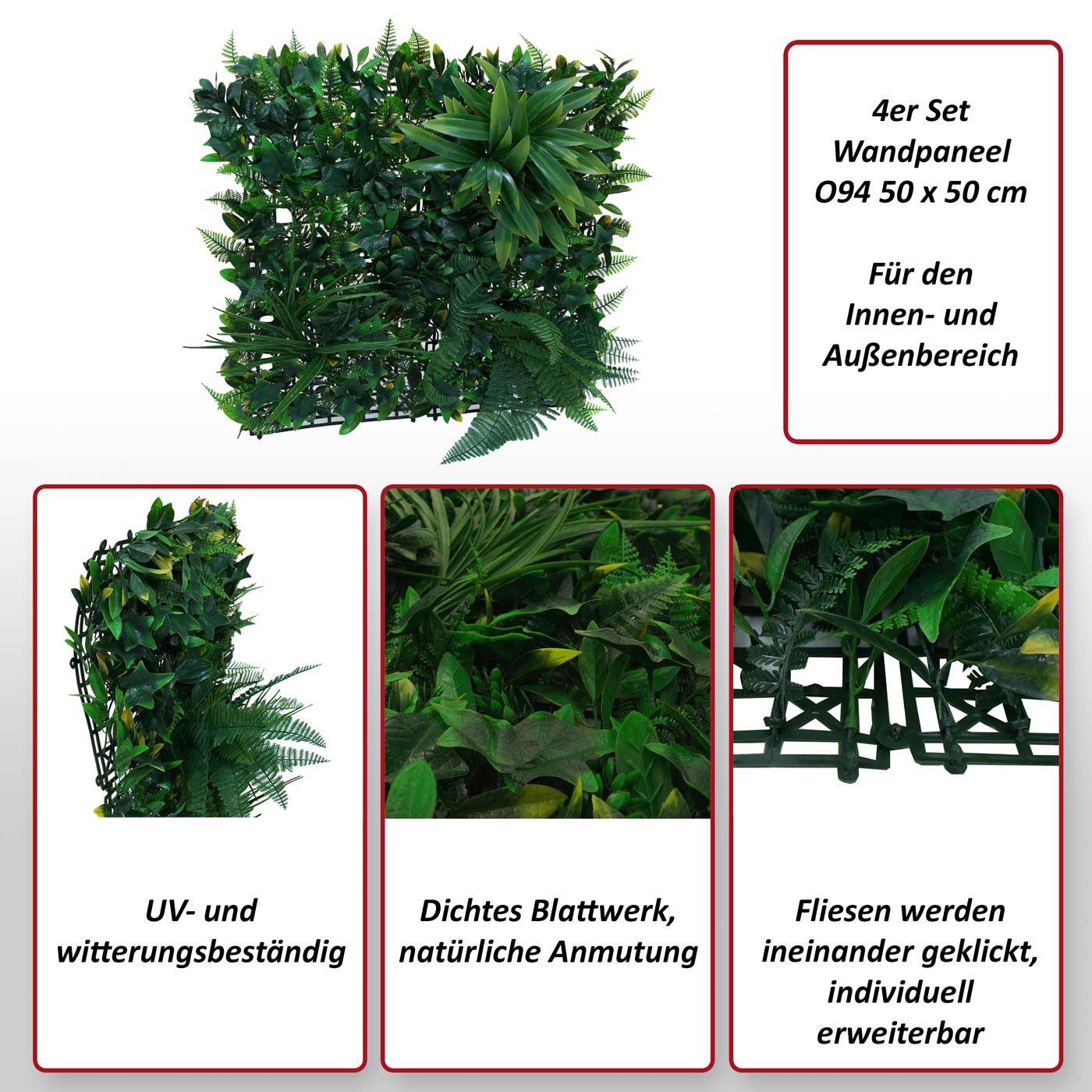 MCW Wandpaneel MCW-O94, BxL: 50x50 cm, (Komplett-Set) Individuell erweiterbar und zuschneidbar