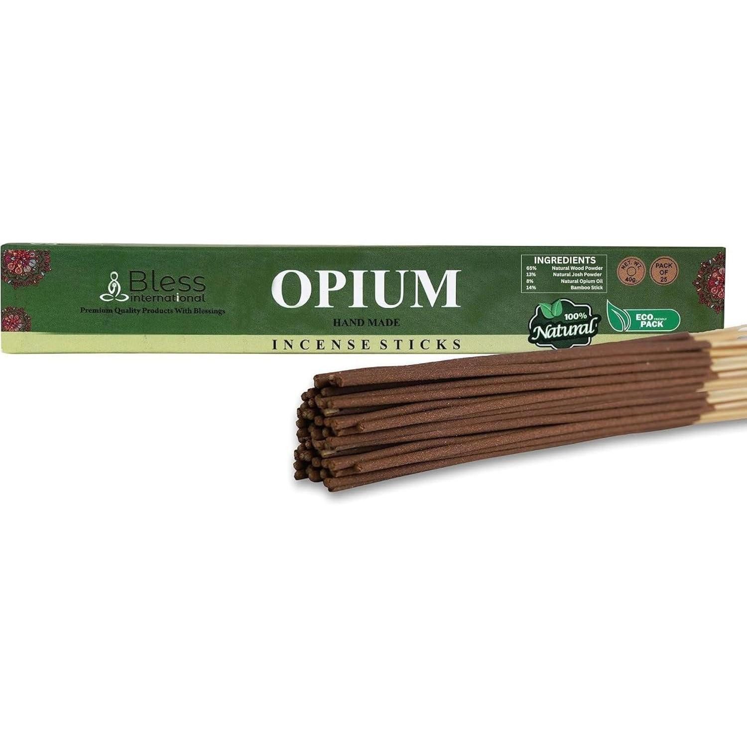 LuxusKollektion Räucherstäbchen-Halter Räucherstäbchen Opium kohlefrei Entspannung 25 Opium 25 Sticks (40GM)