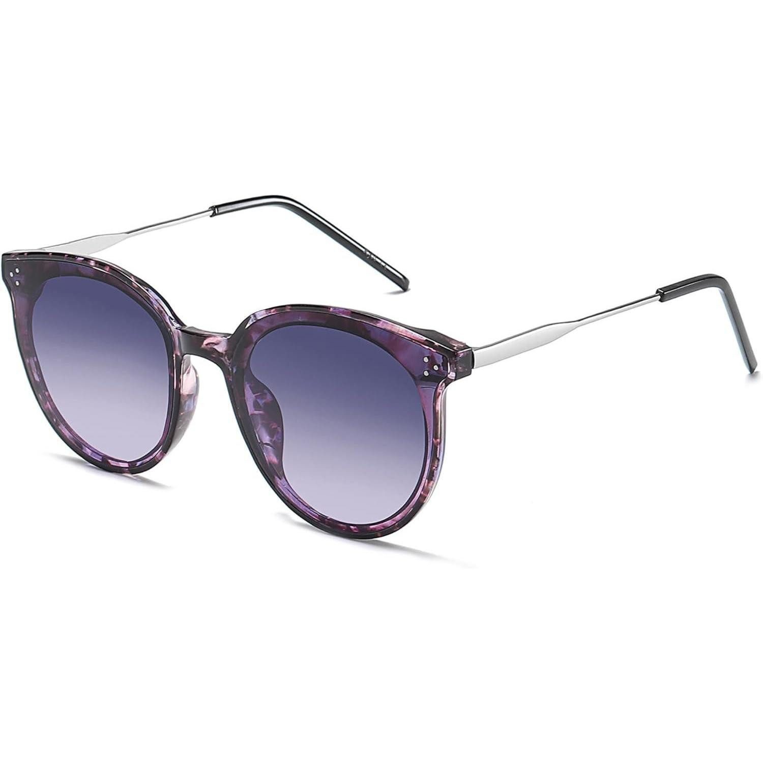 LuxusKollektion Retrosonnenbrille Sonnenbrille Retro Vintage Violett Marmor Gradient Grau&violett
