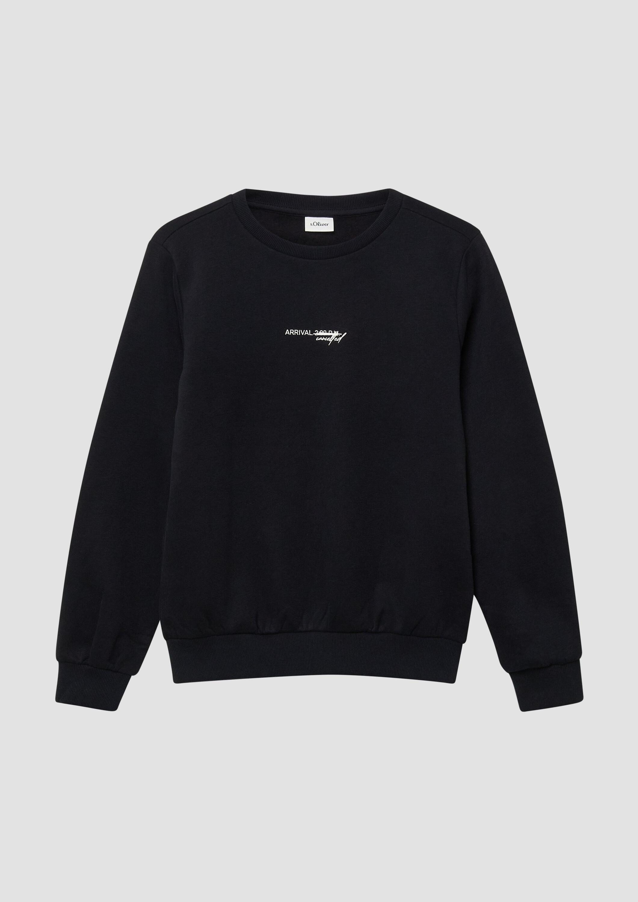 s.Oliver Sweatshirt Kuscheliges Sweatshirt mit Rücken- und Frontprint