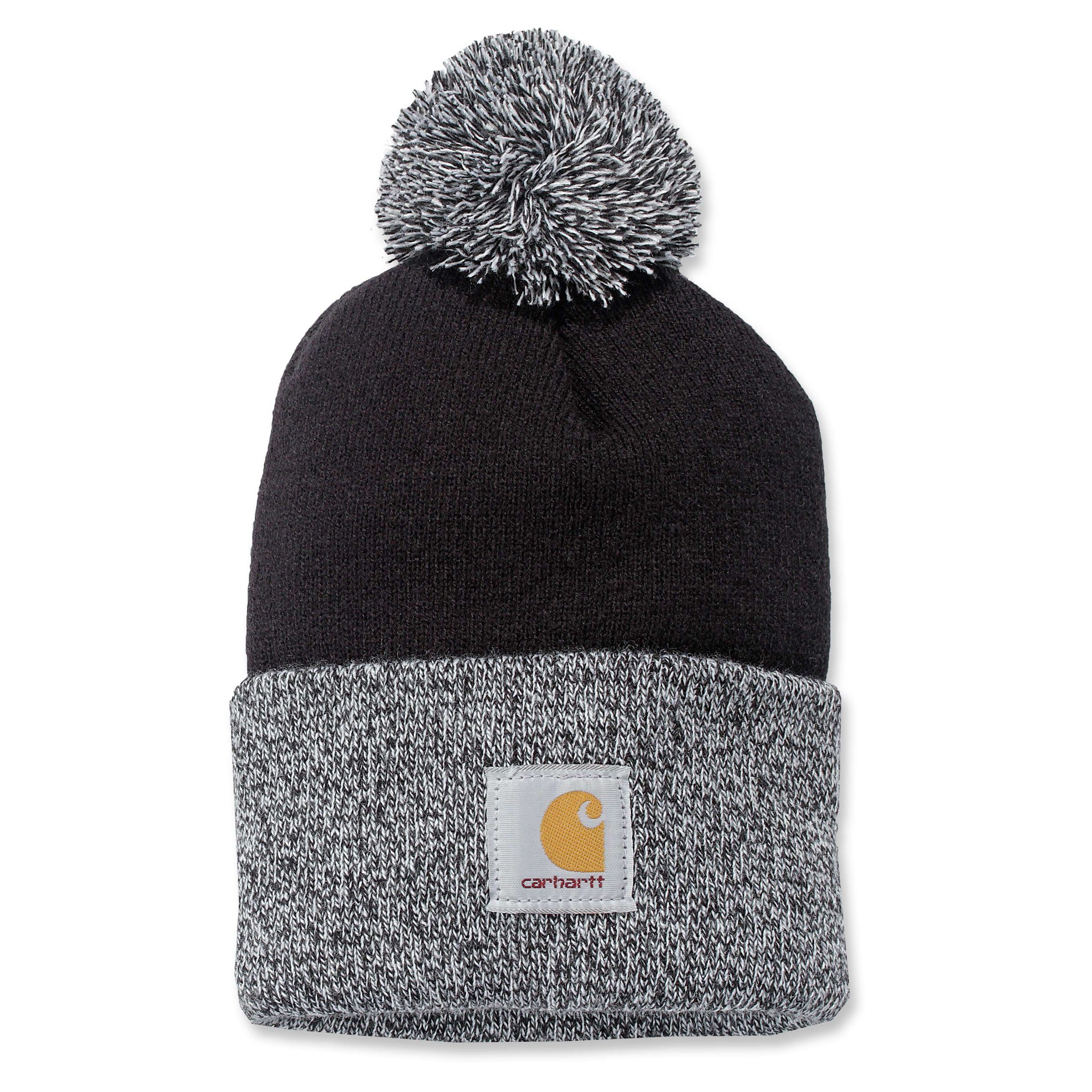 Carhartt Beanie Carhartt Unisex Bommelmütze Knit Pom-Pom Cuffed Beanie black | Strickmützen