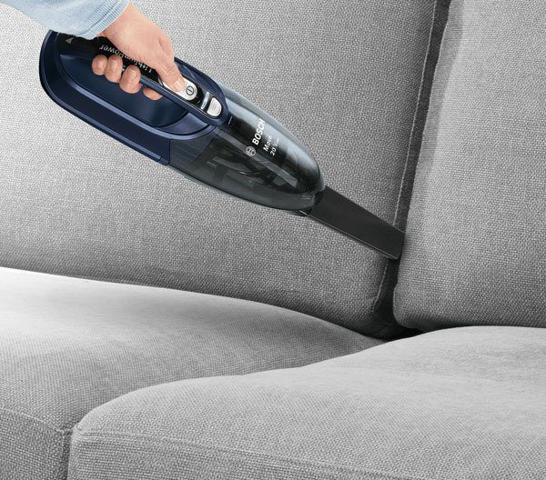 BOSCH Akku-Handstaubsauger BHN20L 20Vmax, hohe Saugkraft, lange Laufzeit, flexible Reinigung, beutellos, ideal für Polster und Auto, leicht, kabellos