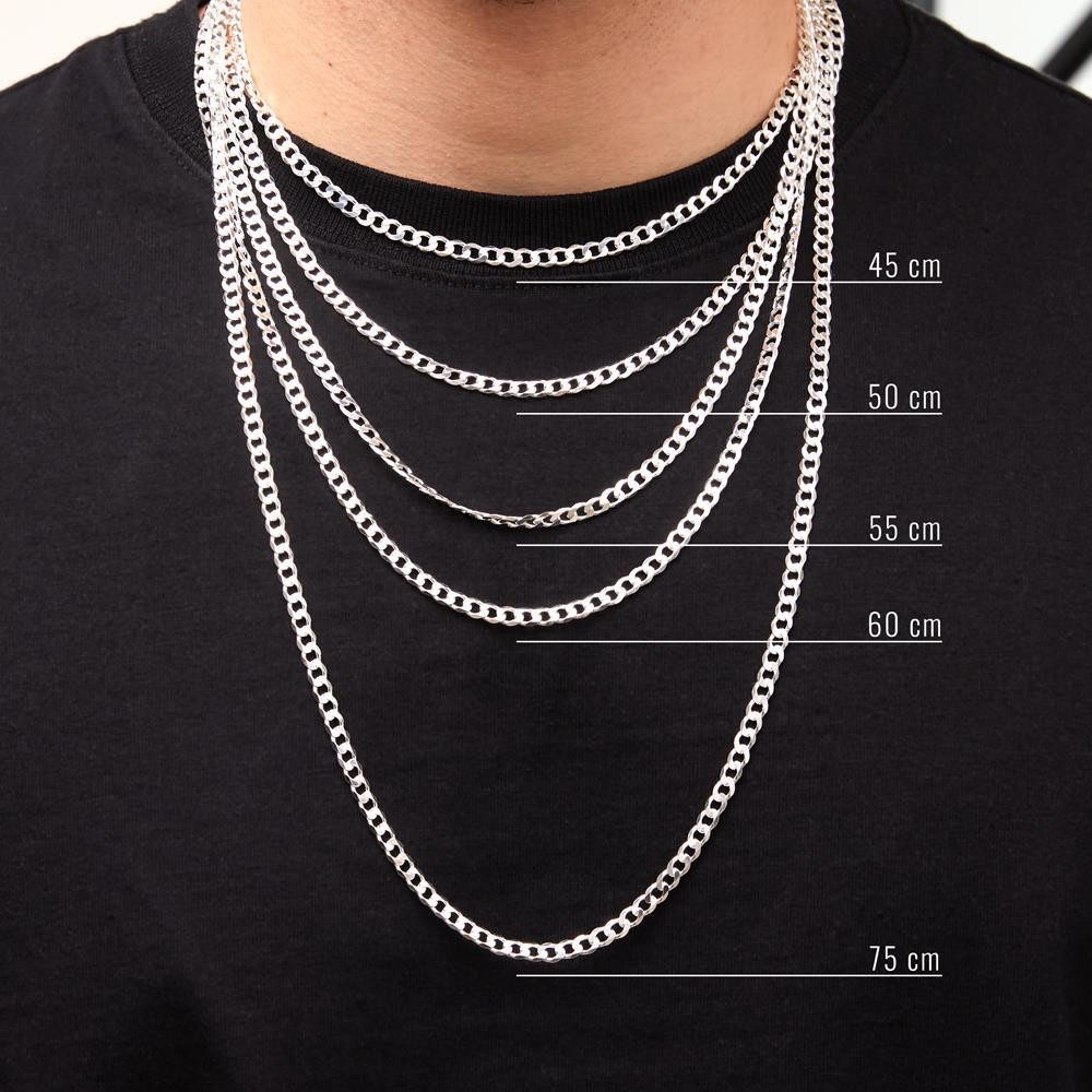 JEWLIX Panzerkette 925 Silberkette Herren Panzerkette 4,5mm von JEWLIX PK0045 45cm