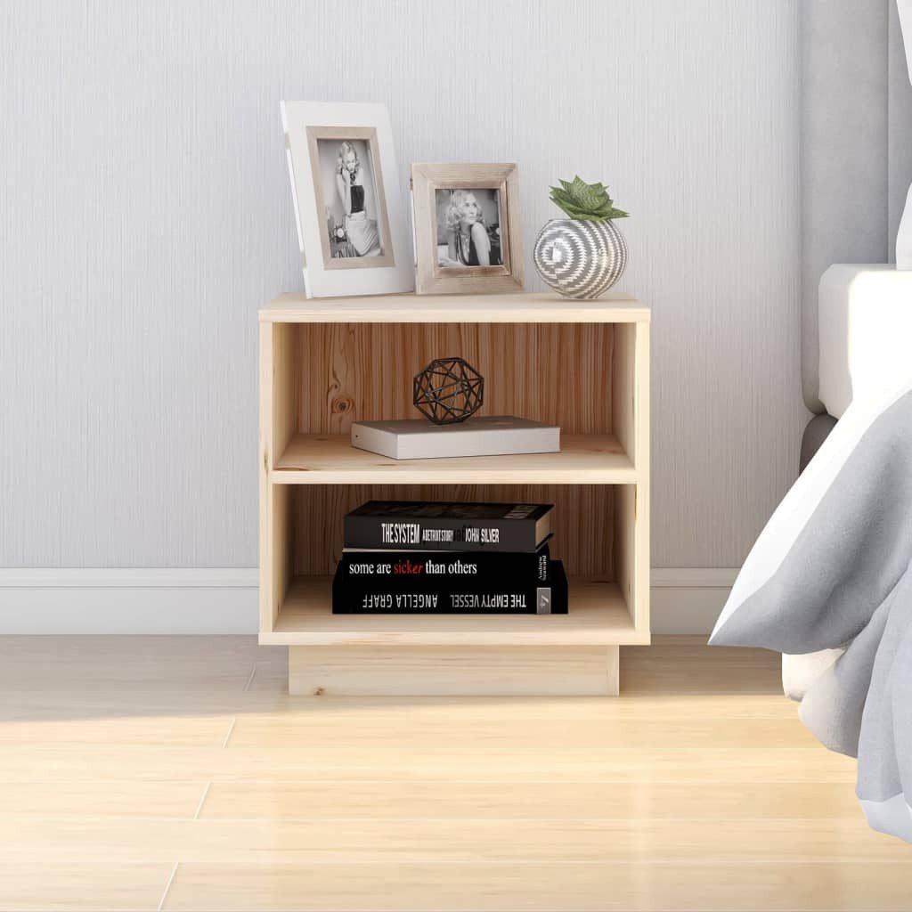 vidaXL Nachttisch NA Nachttisch Nachtschrank Nachtkonsole 2er Set 40x34x40 cm Massivhol