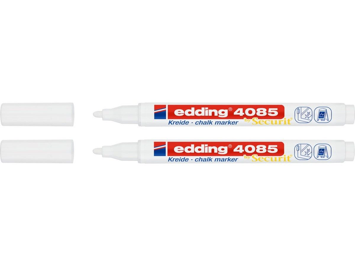 edding Kreidemarker Kreidemarker 4085 für Fenster und Tafeln 2er Set, lichtecht