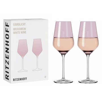 Ritzenhoff Weinglas Fjordlicht, Glas, Pink H:22.5cm D:8cm Glas