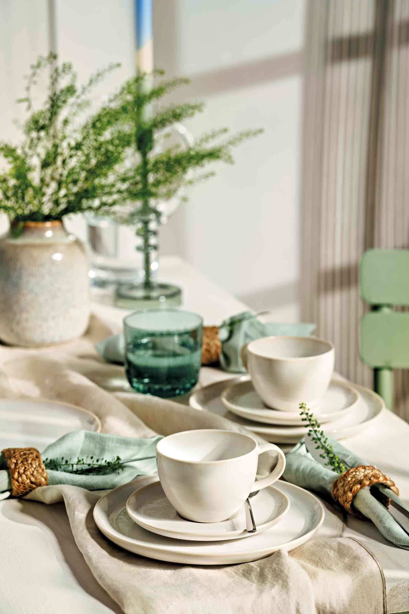 like. by Villeroy & Boch Tasse Crafted Kaffeetassen mit Untertassen 170 ml, 12-tlg., Porzellan