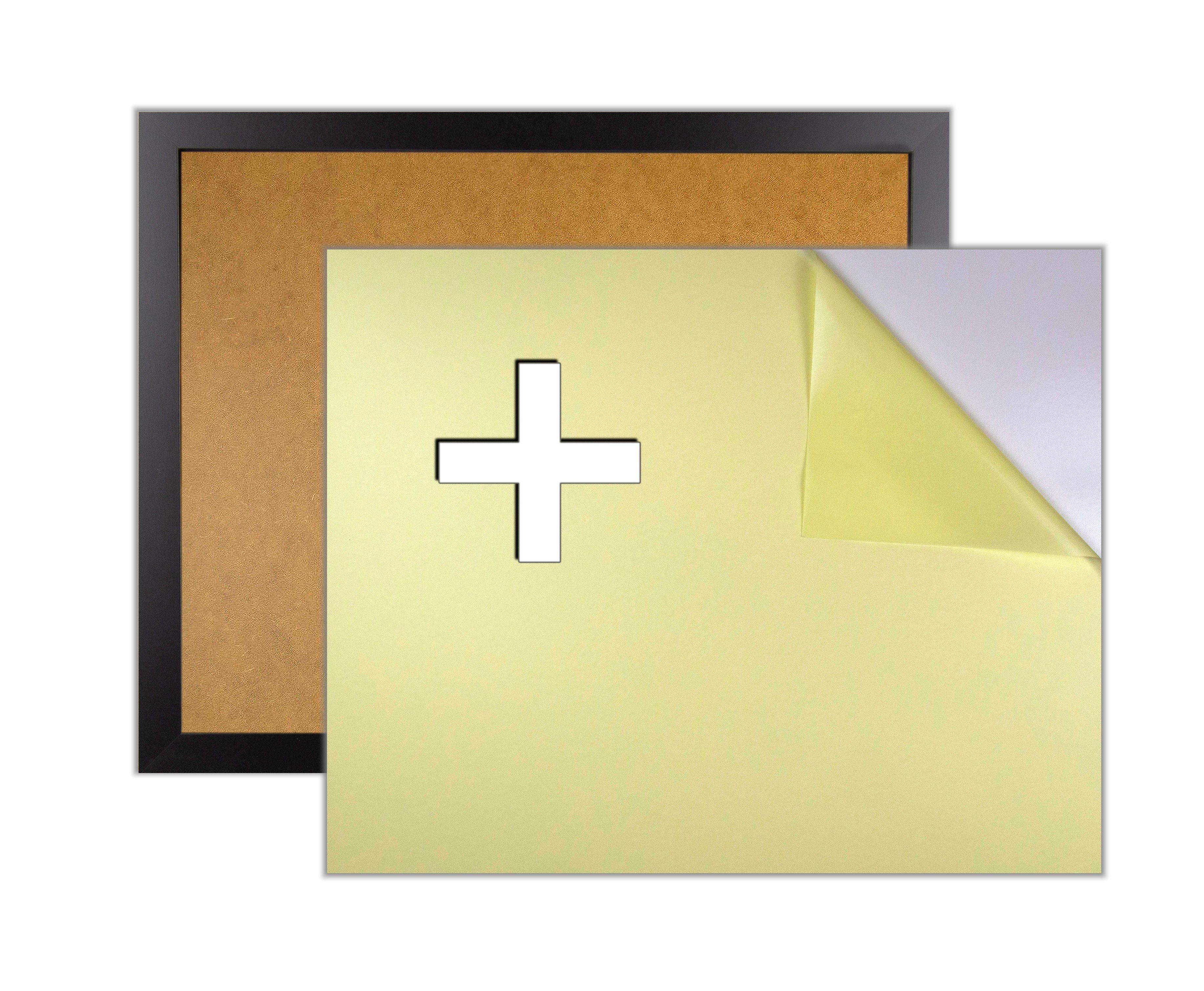 myposterframe Einzelrahmen Bilderrahmen für Rubbel Weltkarte mit Klebepappe, (1 Stück), 45x80 cm, Schwarz matt, MDF