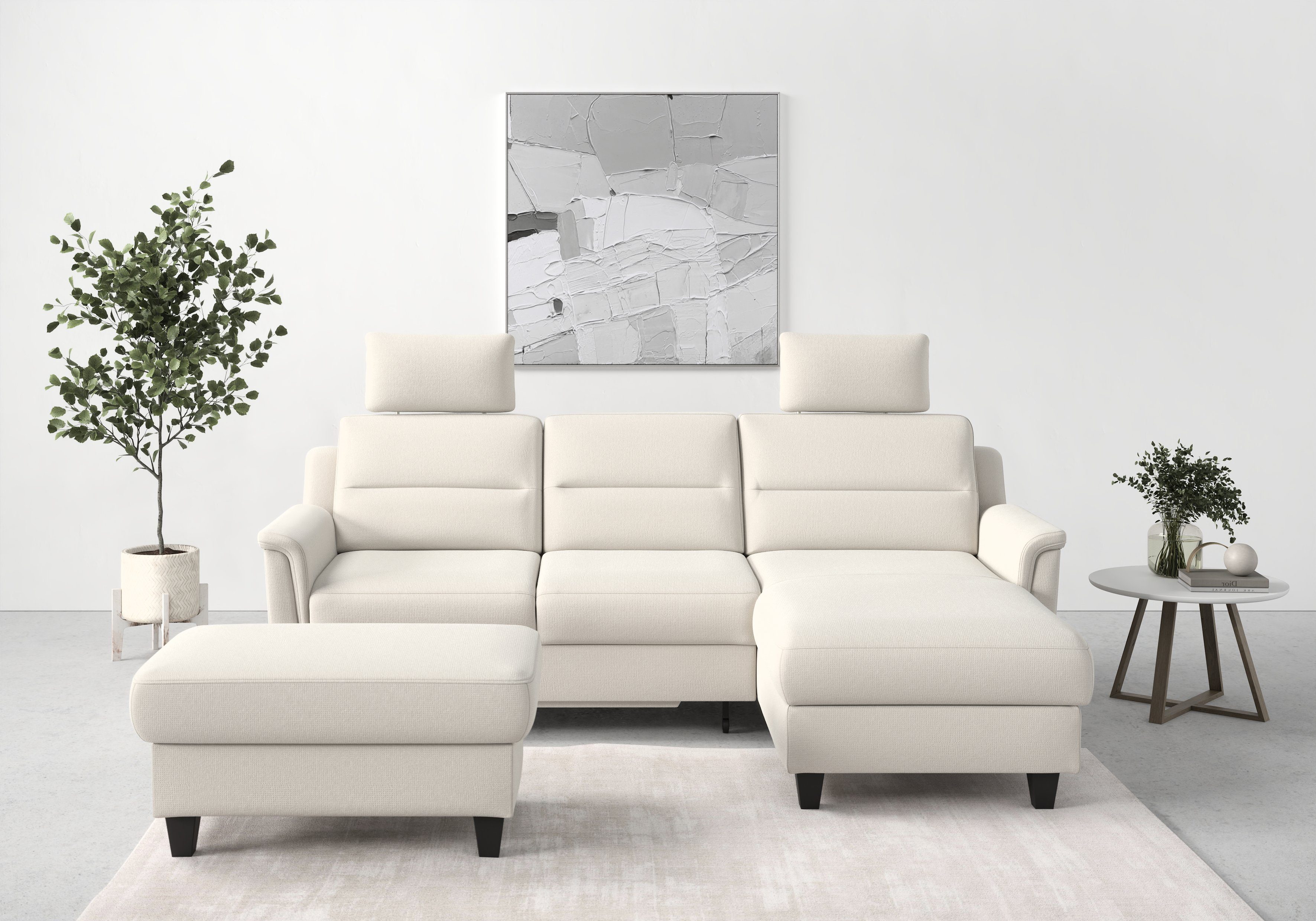 sit&more Ecksofa "Farö L-Form", inklusive Federkern, wahlweise mit Bettfunk günstig online kaufen