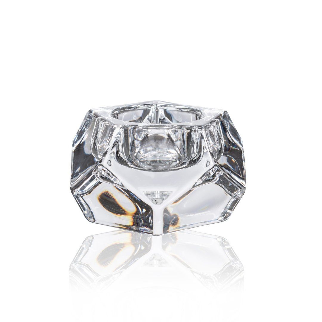 Sandra Rich Teelichthalter Teelichthalter "Shine Diamond", Teelichtglas Windlicht aus Glas Eckig