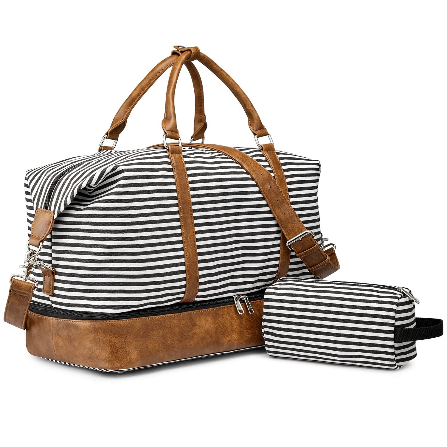 S-ZONE Reisetasche Weekender Reisetasche Tragetasche Freizeittasche Gymbag, Hängekoffer Reisetaschen mit Schuhfach für Damen und Herren