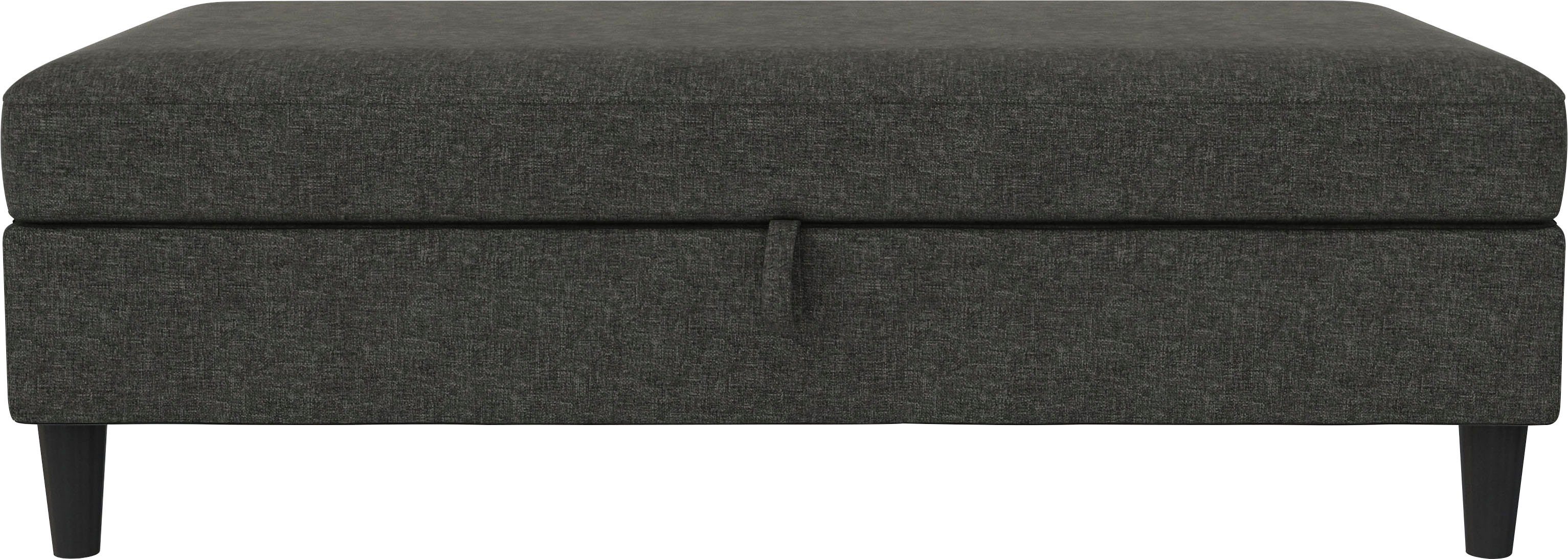 Dorel Home Stauraumhocker Hartford, Polsterhocker mit Stauraum, frei im Raum stellbar, Sitzhöhe 43 cm