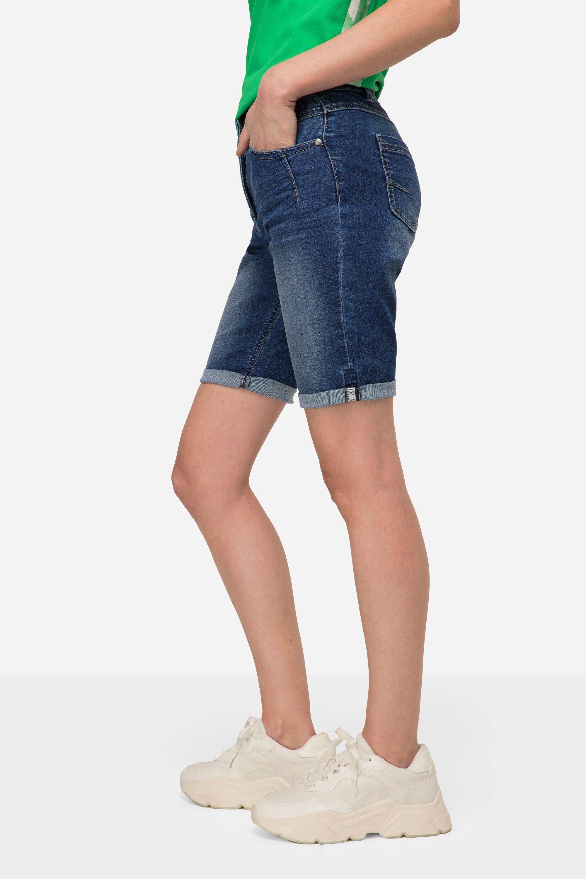 Laurasøn Regular-fit-Jeans Jeans-Shorts denim 5-Pocket blue Elastikbund