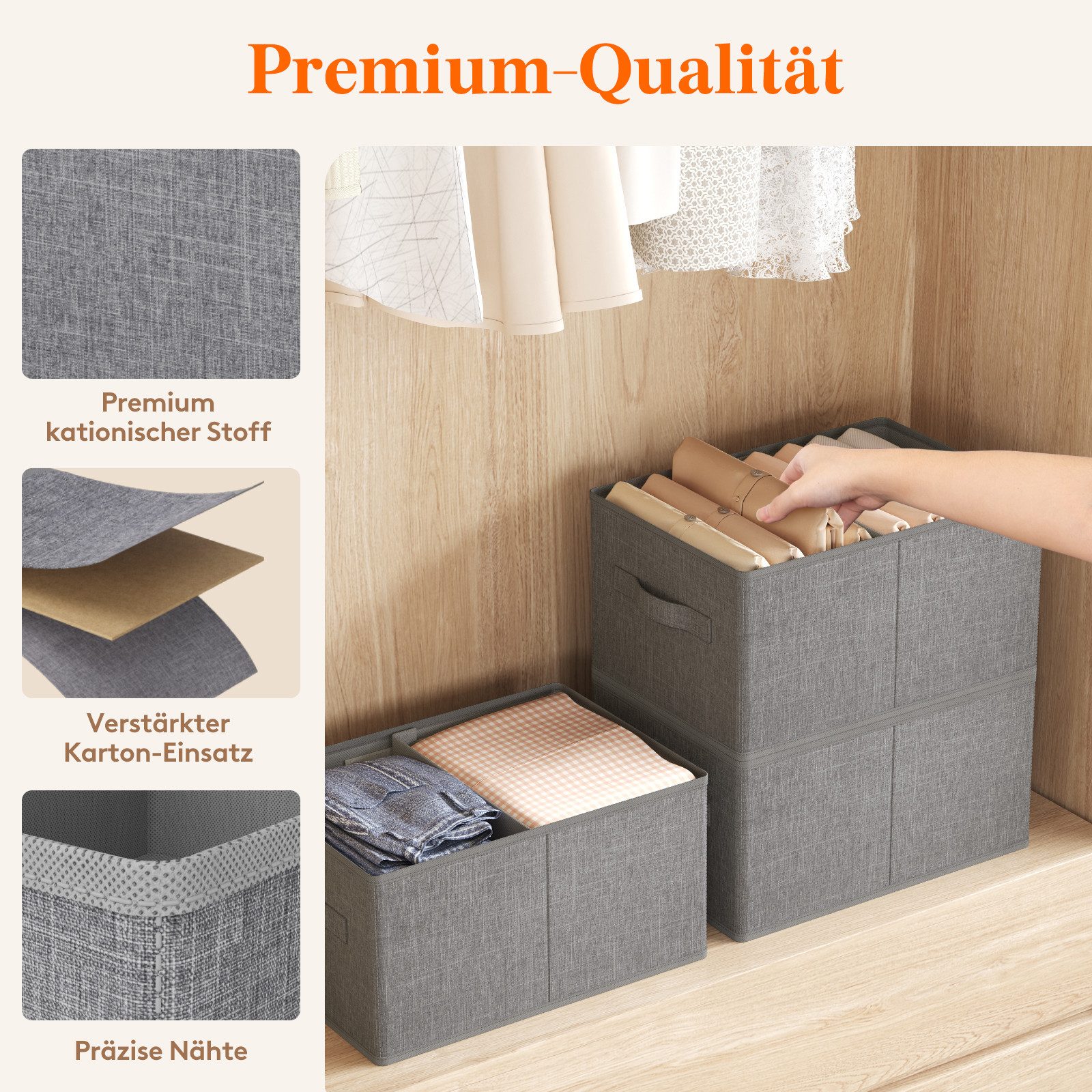 Lifewit Aufbewahrungsdose Groß faltbarer Kleiderschrank, Aufbewahrungskorb günstig online kaufen