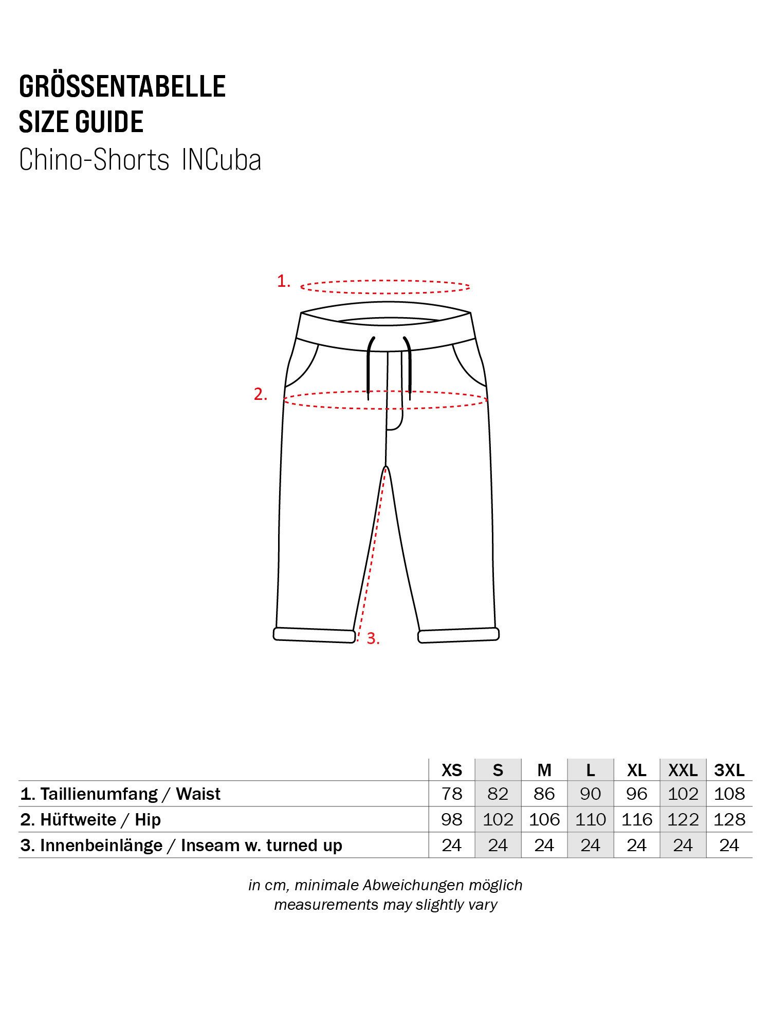 Indicode Chinoshorts Herren Cuba Chino Shorts Herrenshorts aus Baumwollgemisch