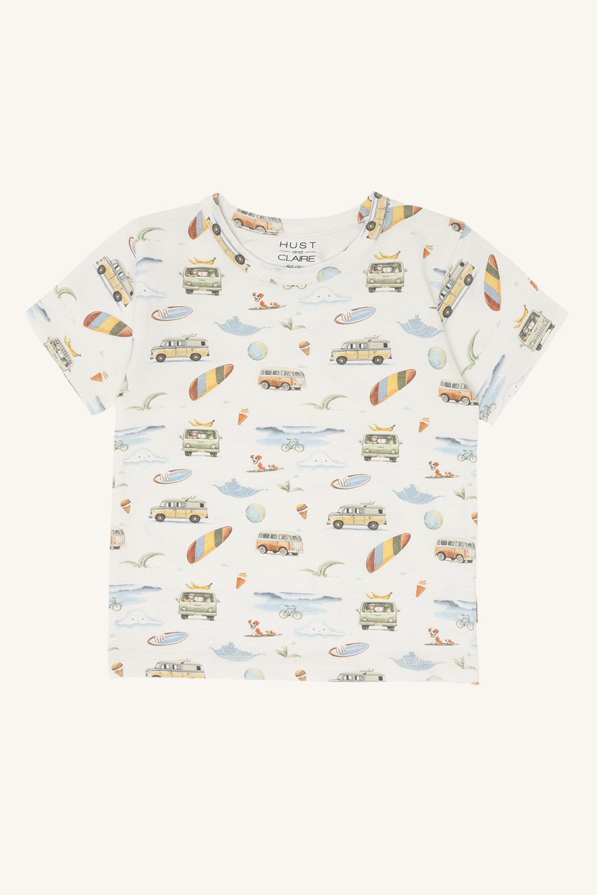 Hust & Claire T-Shirt Jungen T-Shirt mit Allover-Print Baumwolle Stretch Sommer
