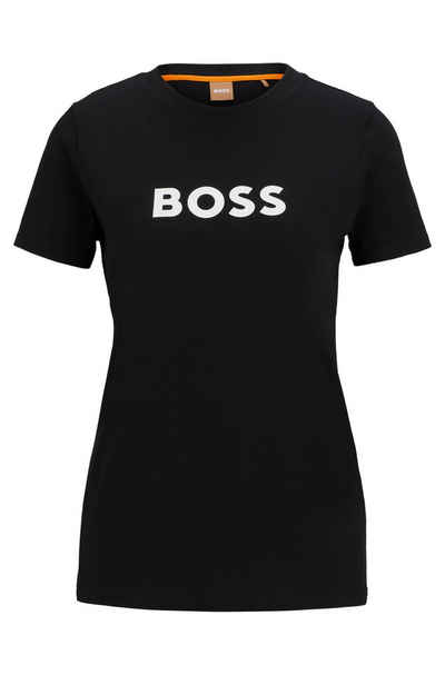 BOSS T-Shirt Elogo 5 mit Kontrast-Logo (1-tlg)