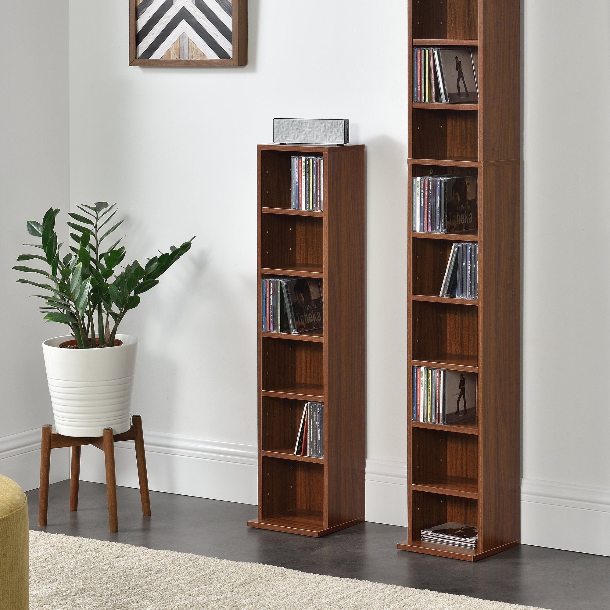 en.casa CD-Regal, »Aventoft« 6 Fächer Standregal günstig online kaufen