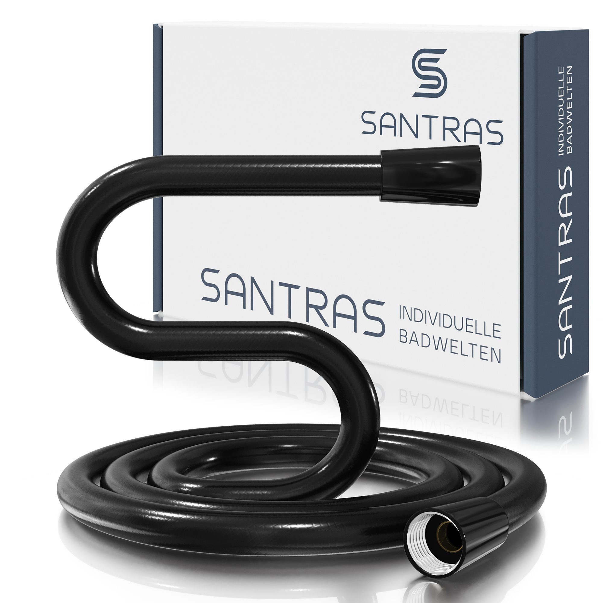 Santras Brauseschlauch Duschschlauch Sun-Flex in Schwarz