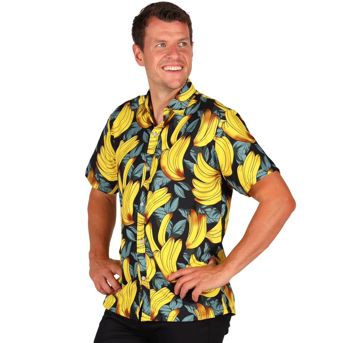 thetru Hawaii-Kostüm Hawaihemd mit Bananen Motiv