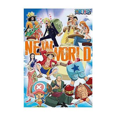 ABYstyle Poster One Piece Poster mit Strohhutbande, New World Team, 98 x 68 cm, Strohhutbande, Poster mit Strohhutbande