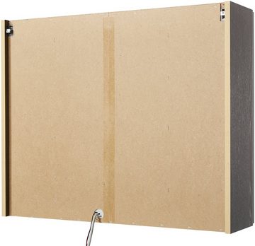 HELD MÖBEL Spiegelschrank Malibu Breite 80 cm, mit Spiegeltüren und Türendämpfern