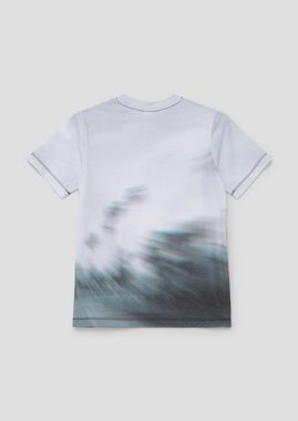 s.Oliver Kurzarmshirt T-Shirt aus Baumwollmix Kontrastnähte