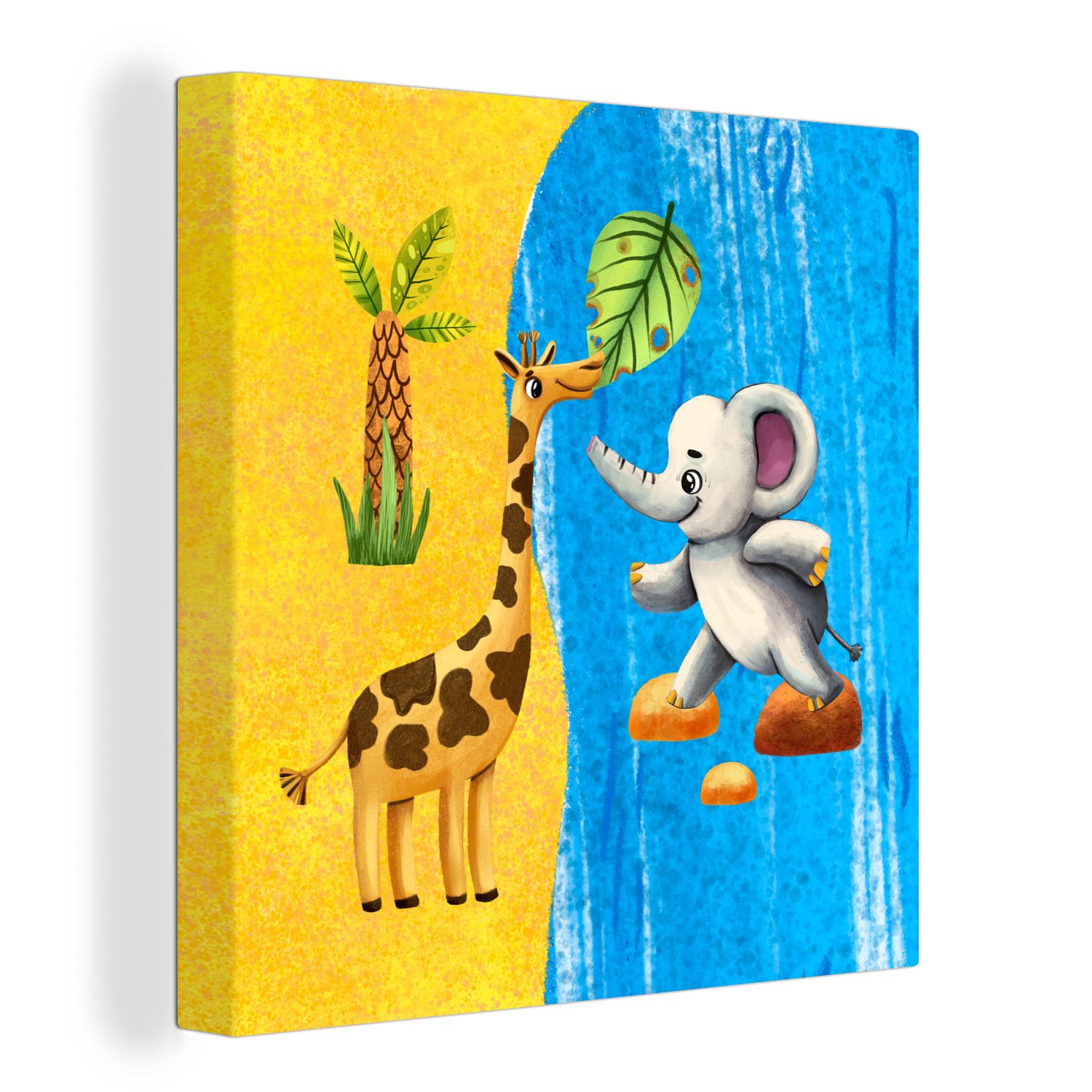 - Elefant (1 OneMillionCanvasses® Bilder für Leinwandbild Schlafzimmer - Meer, Giraffe Wohnzimmer St), Leinwand - Strand