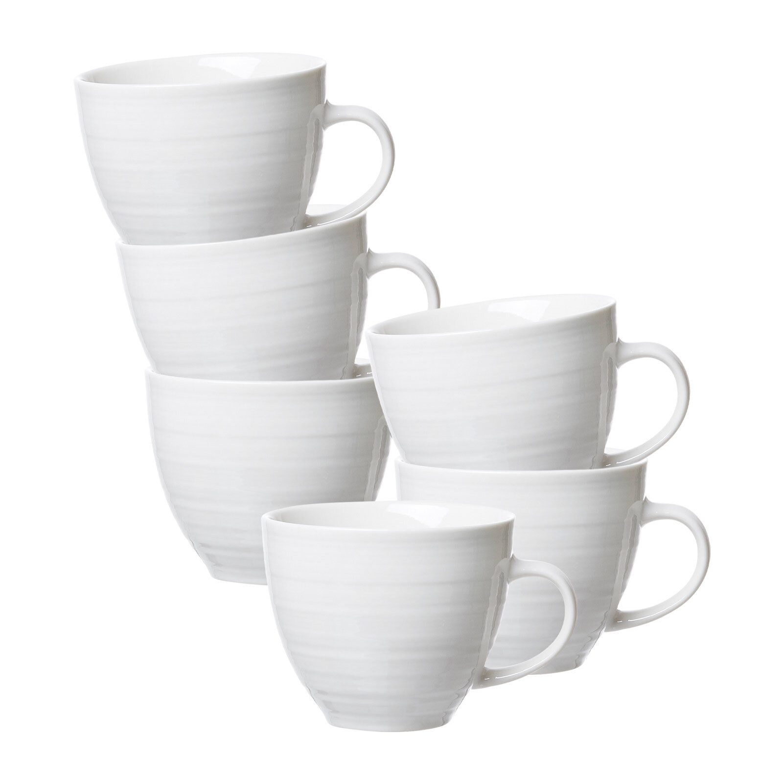 Ritzenhoff & Breker Tasse Suomi Kaffeetassen 260 ml 6er Set, 6-tlg., Porzellan