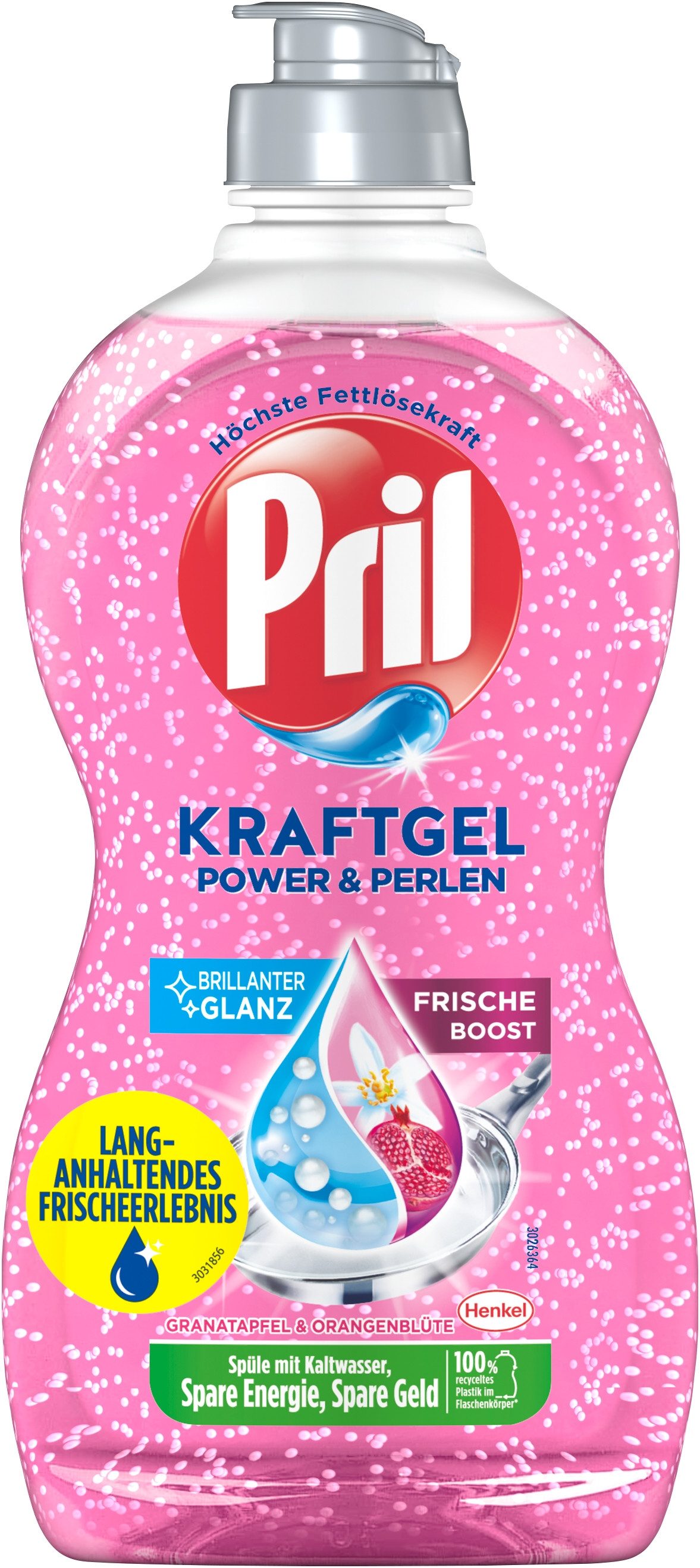 PRIL PRIL Kraftgel Power & Perlen Spülmittel Inhalt 450ml Geschirrspülmittel