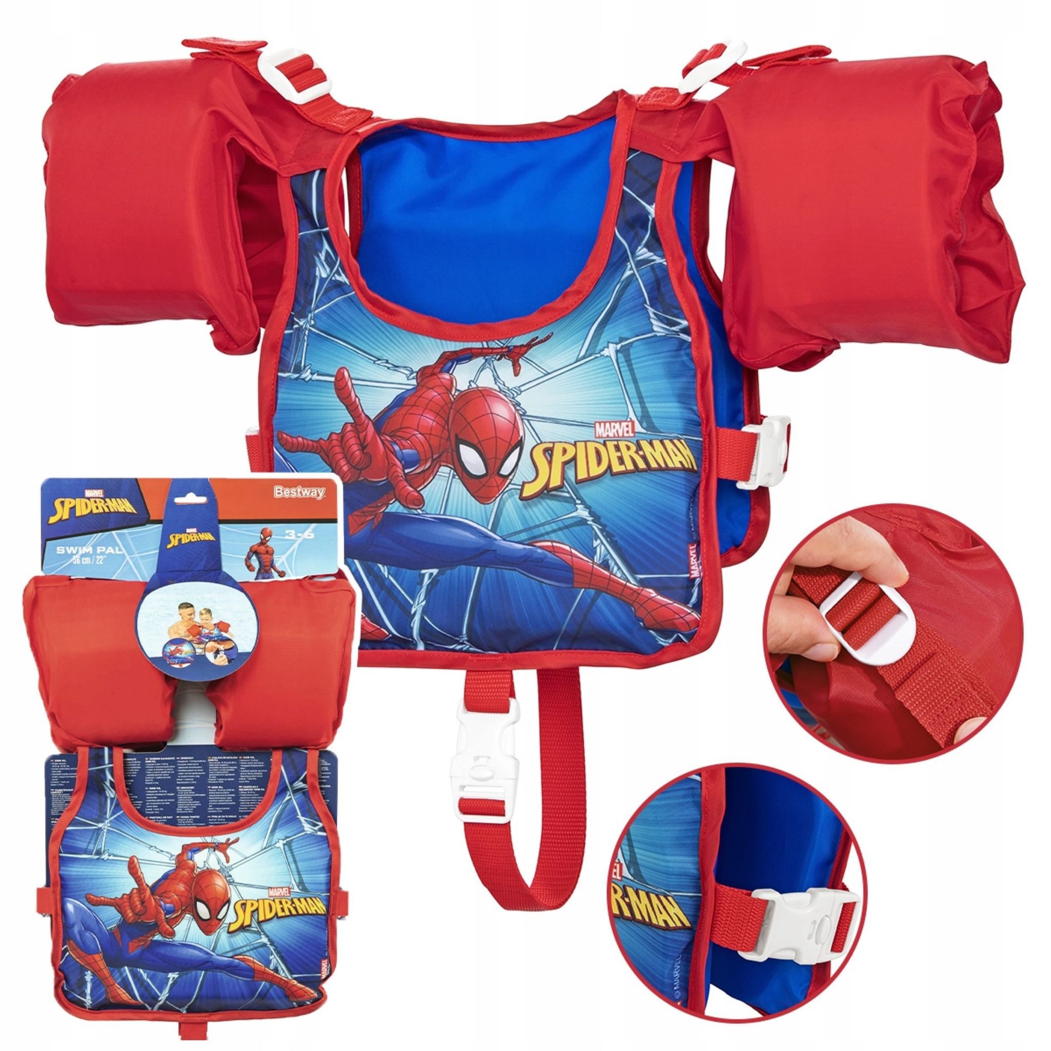 Bestway Schwimmweste Bestway Schwimmweste "Spider-Man" für Kinder 3-6 Jahre (19-30kg)