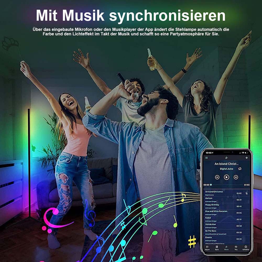 LMaxhome LED Stehlampe Smart RGB Stehleuchte günstig online kaufen