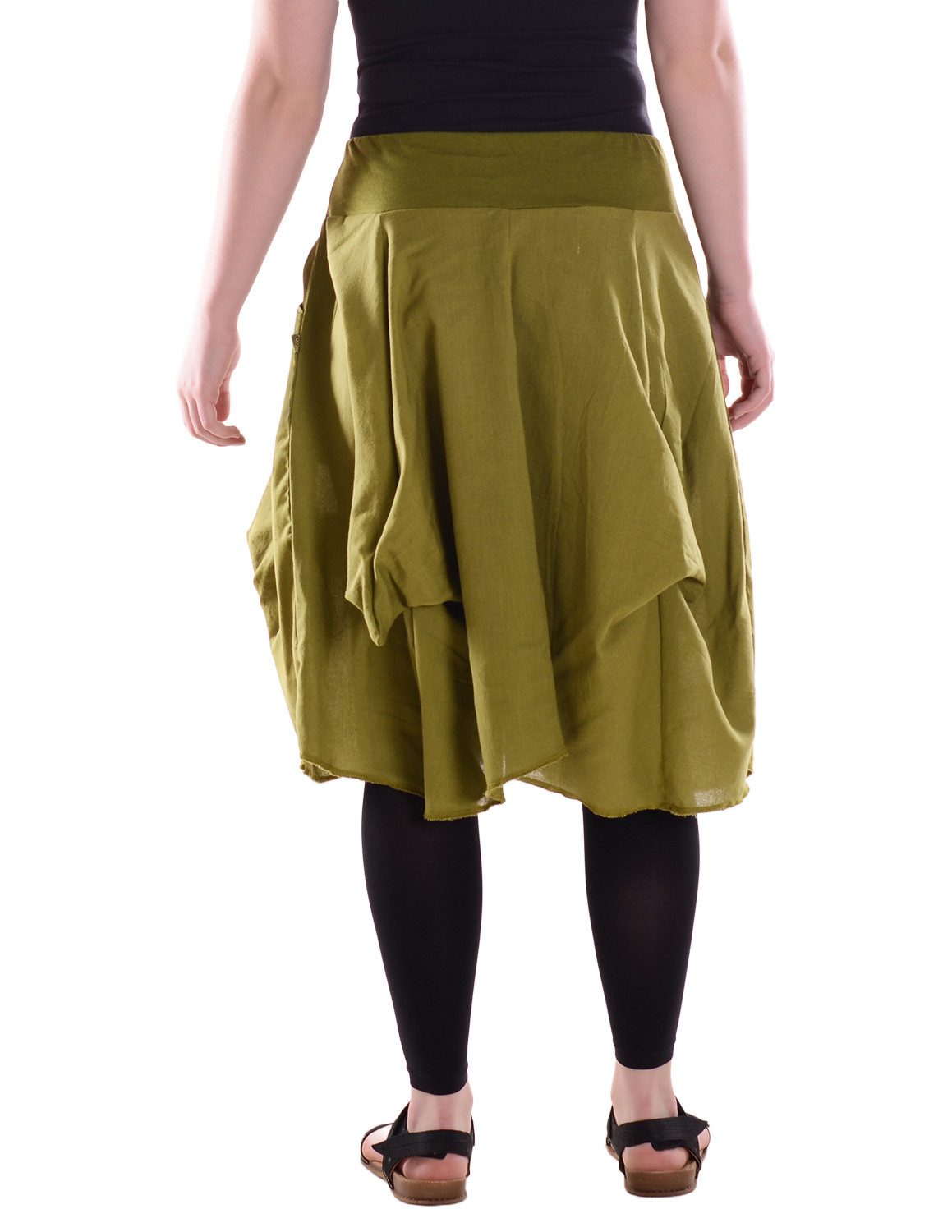 Vishes Sommerrock Damen knielanger Rock Baumwolle günstig online kaufen
