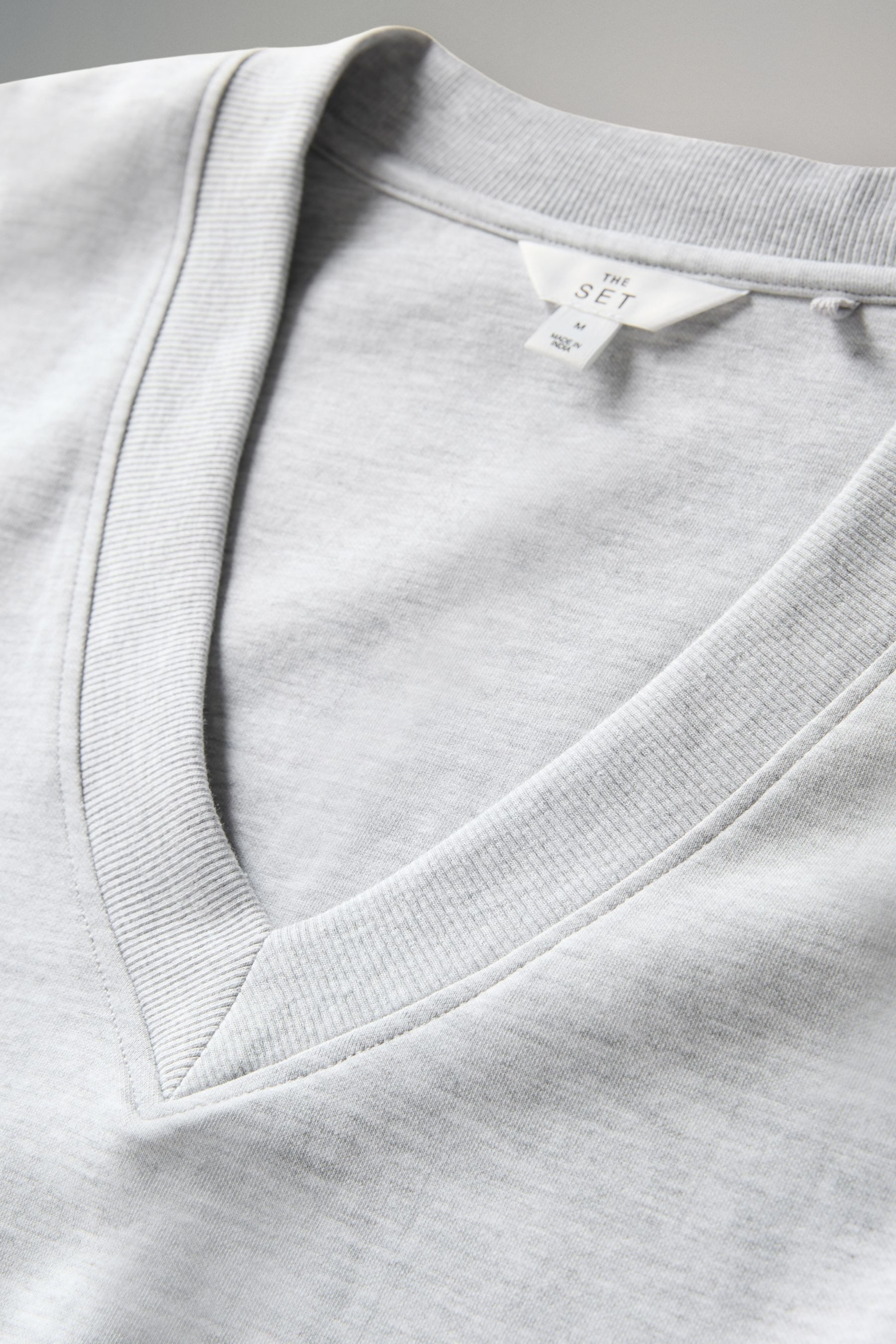 The Set Sweater 2er-Pack Interlock-Sweatshirts mit V-Ausschnitt (2-tlg)