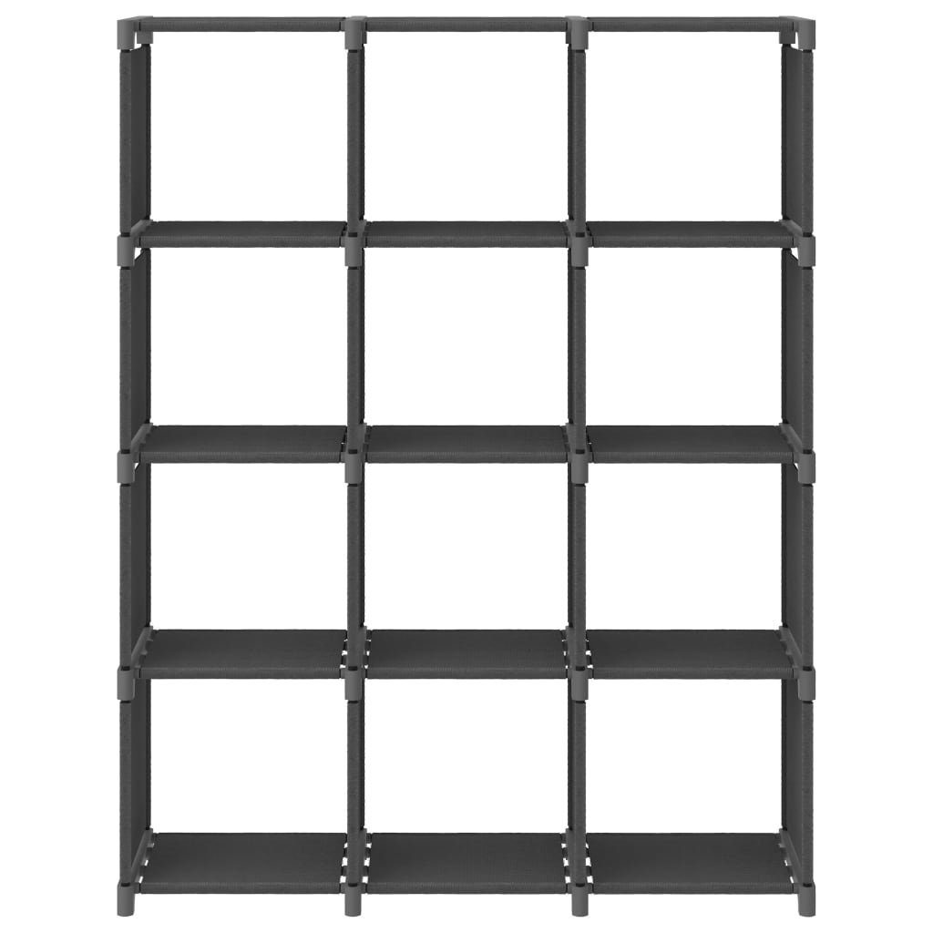 Würfel-Regal Fächer Grau cm 12 furnicato Stoff 103x30x141 Bücherregal