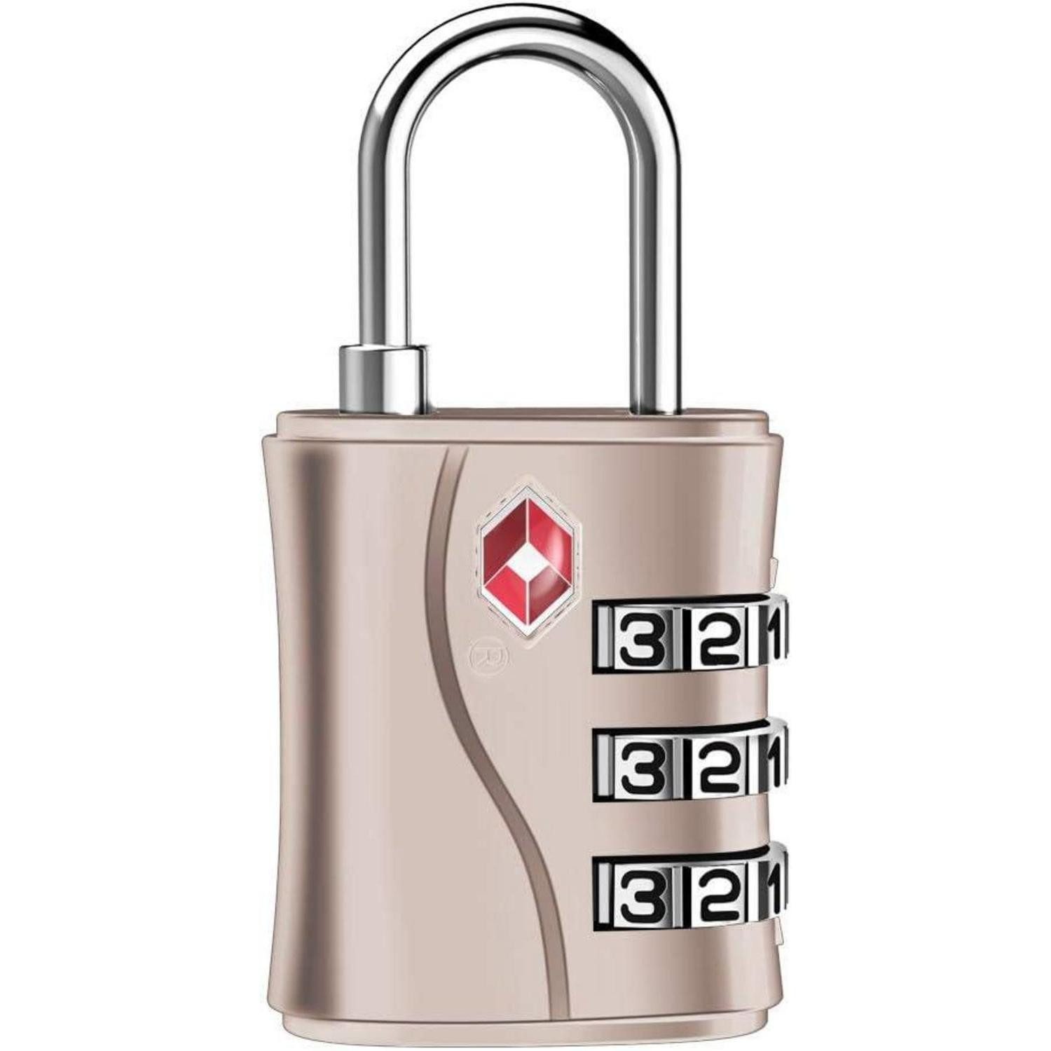 LuxusKollektion TSA-Vorhängeschloss TSA Vorhängeschloss Gepäck 3-Stellig Roségold Mädchen Spind