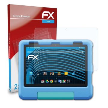 atFoliX Schutzfolie Displayschutz für Amazon Fire HD 8 Kids Model 2022, (2 Folien), Ultraklar und hartbeschichtet