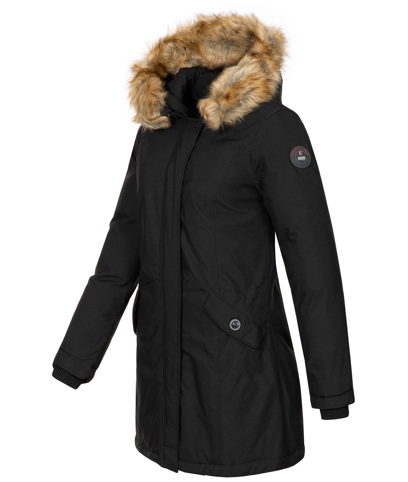 Parka Damen Norway D-451 Schwarz Winterjacke Geographical Winterjacke