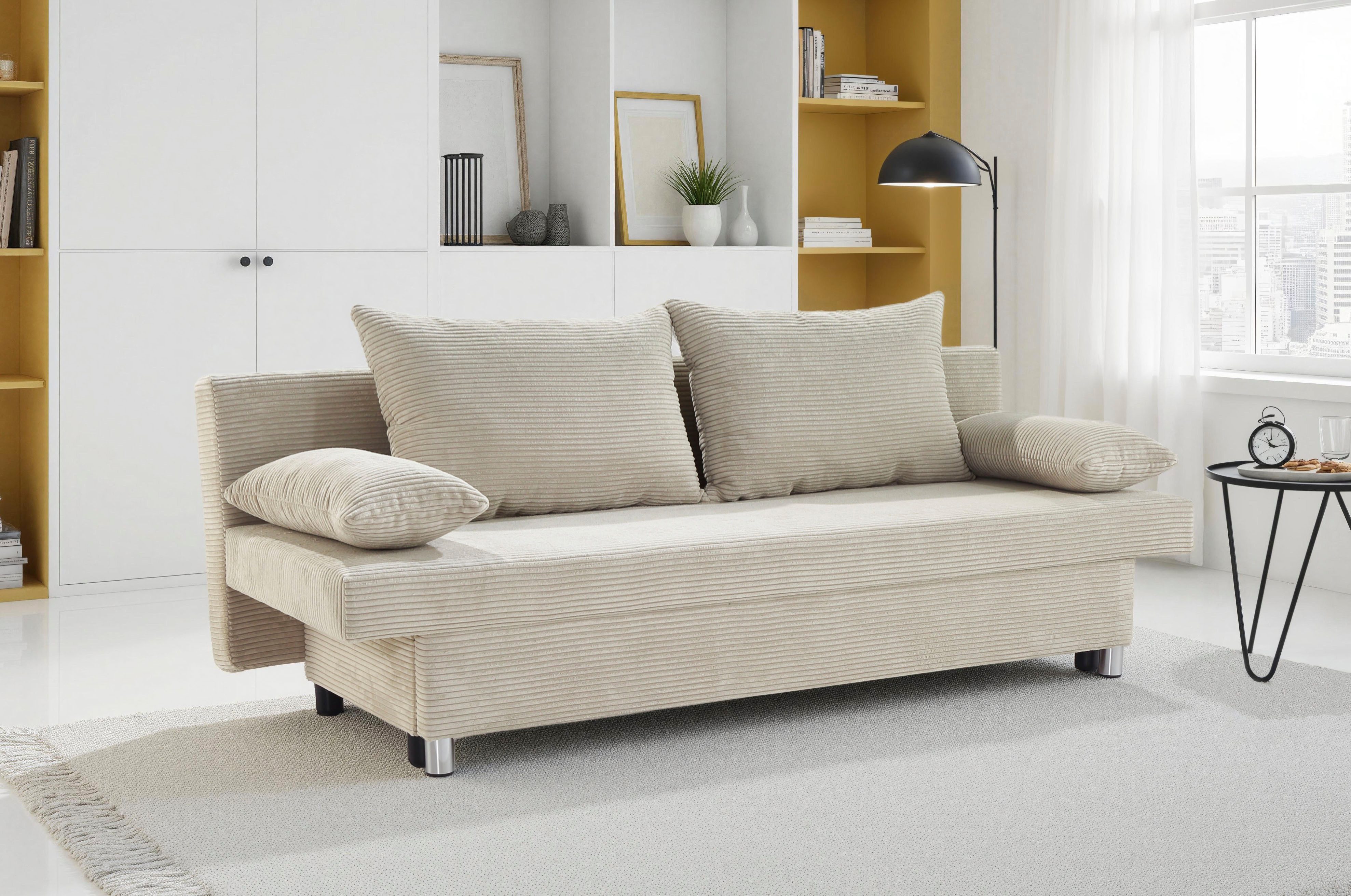 Jockenhöfer Gruppe Schlafsofa B: 191 cm, Liegefl. 120x191 cm, mit Schlaffunktion & Bettkasten