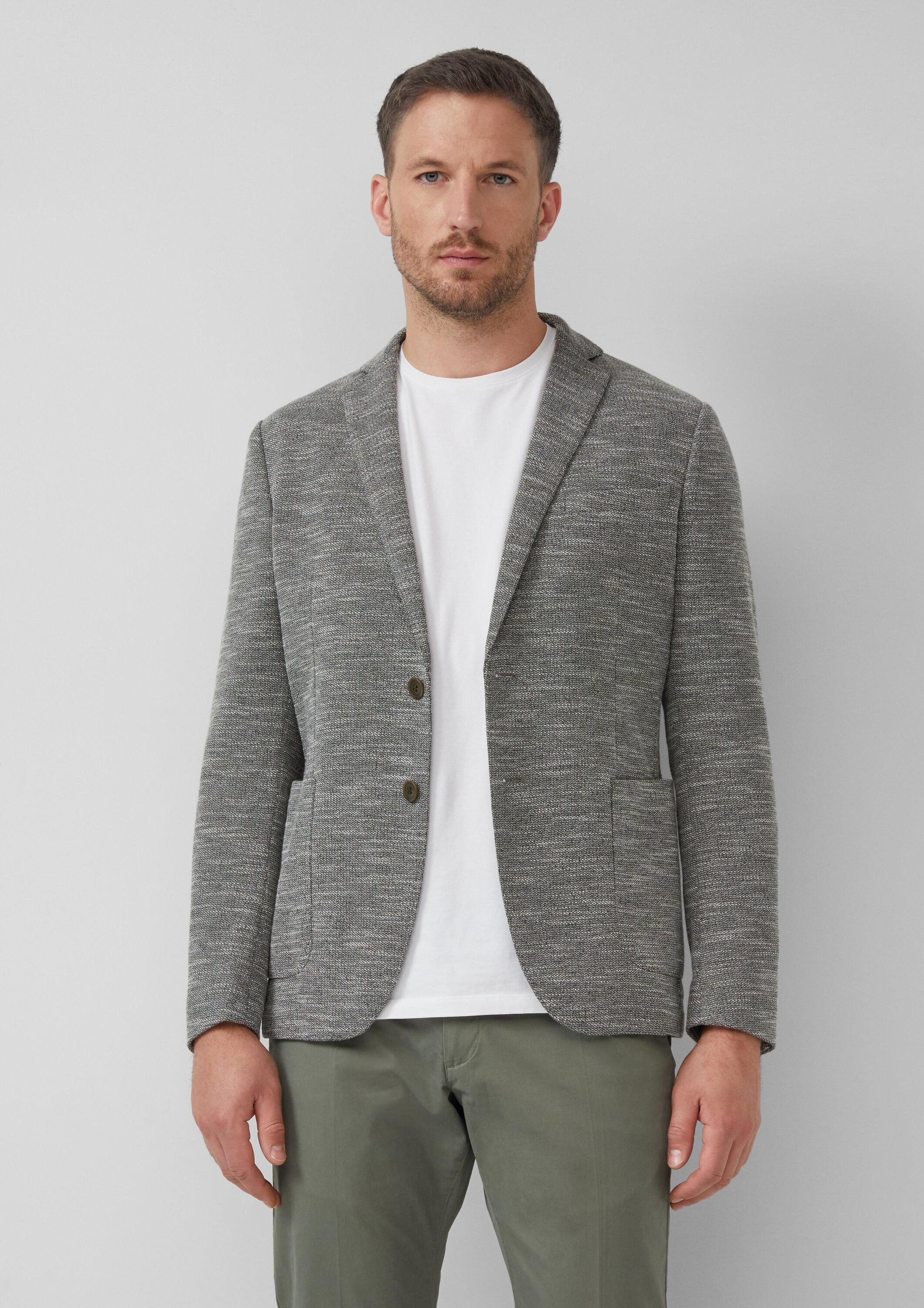 s.Oliver Sakko Indoor-Sakko S.OJOGG s.O JOGG: Regular-Fit-Sakko aus meliertem Bouclé-Jersey